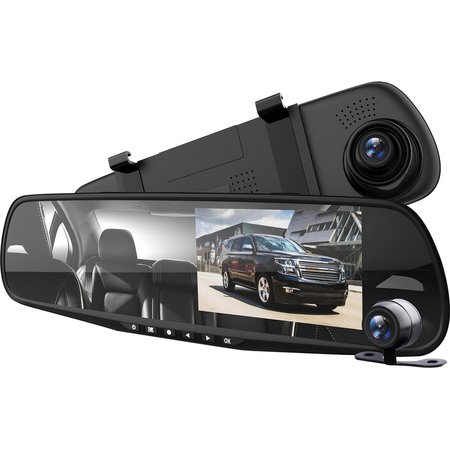 PYLE Dual Lens Mirror Car Camera PLCMDVR49